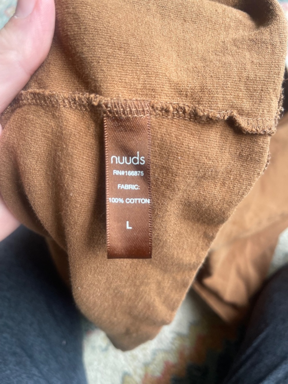 nuuds Tee - crewneck tee brown size large - Picture 3 of 9